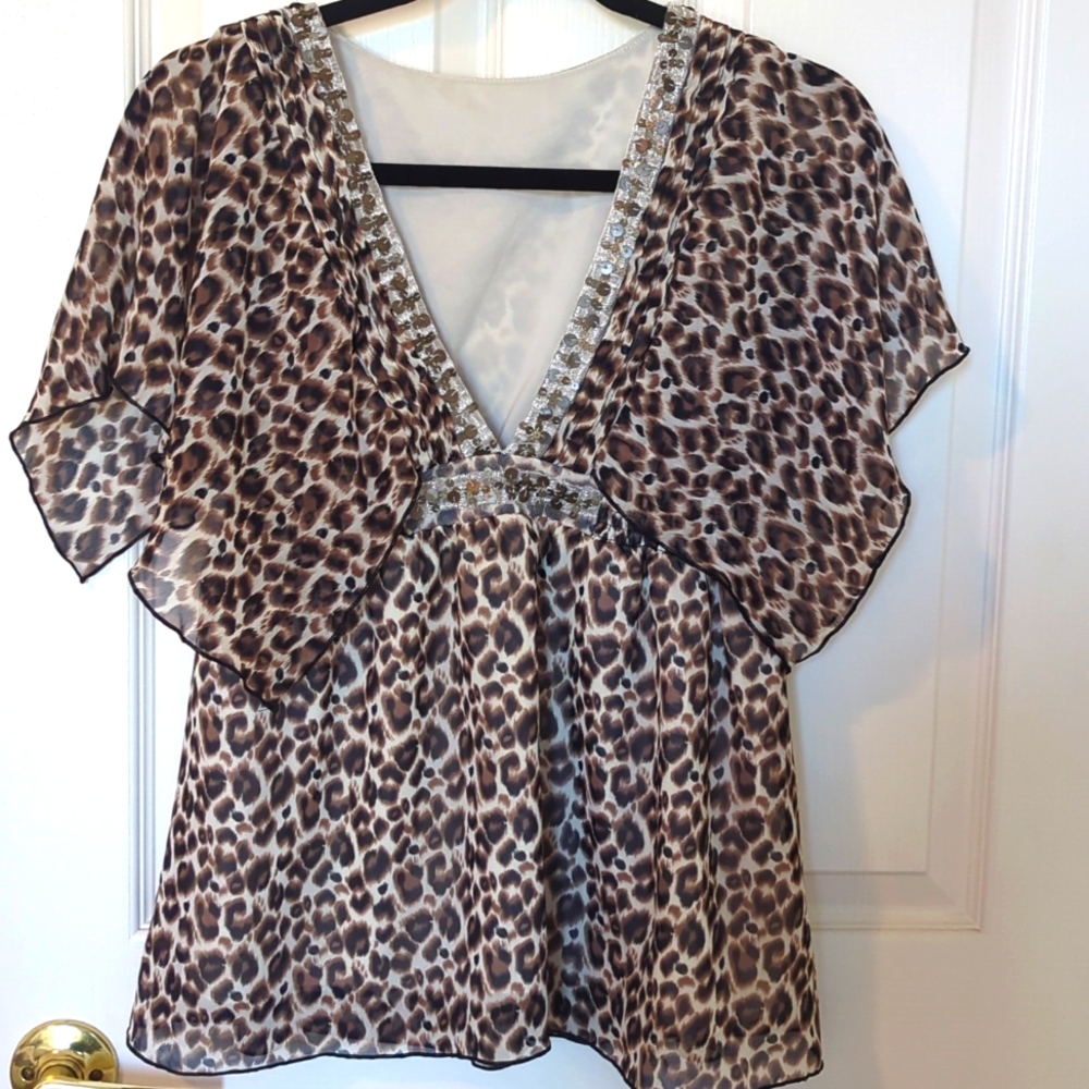 Brand LB03 from Japan/ leopard blouse